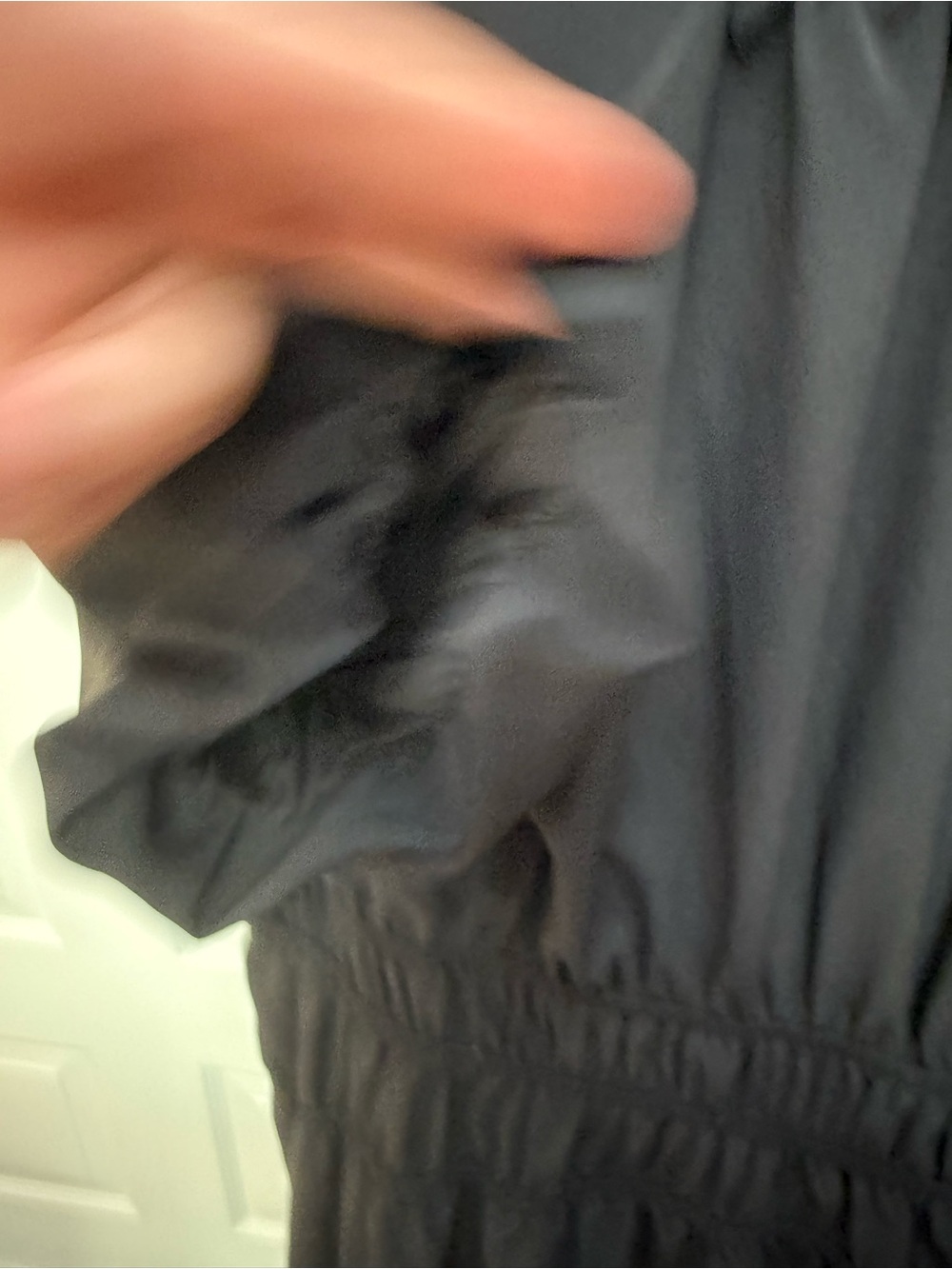 SHEIN Black Tiered Midi Dress with Puff Sleeves - Picture 5 of 14